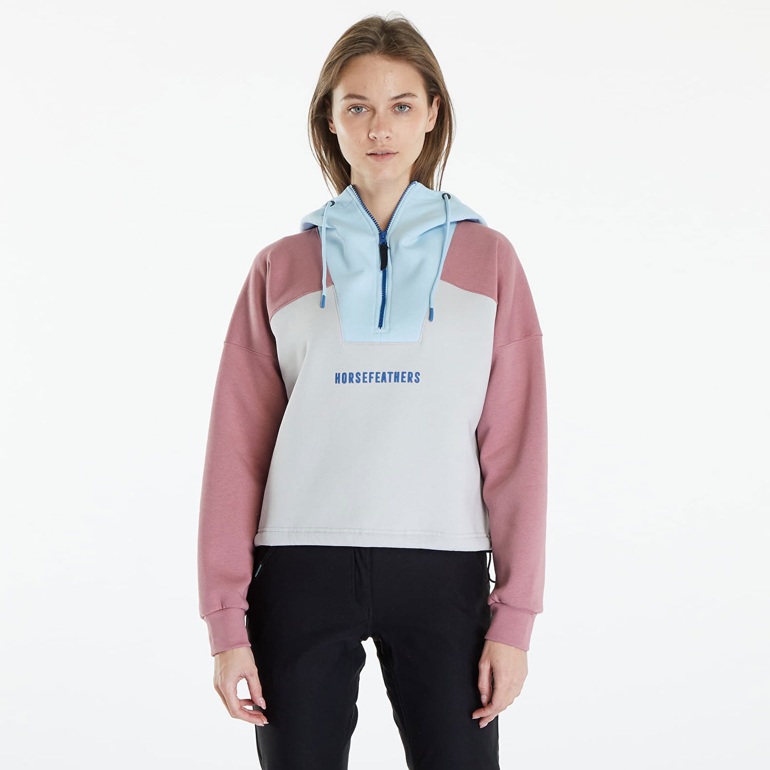 Mikina Horsefeathers Lilan Sweatshirt Cement Biela | SW904C, 0