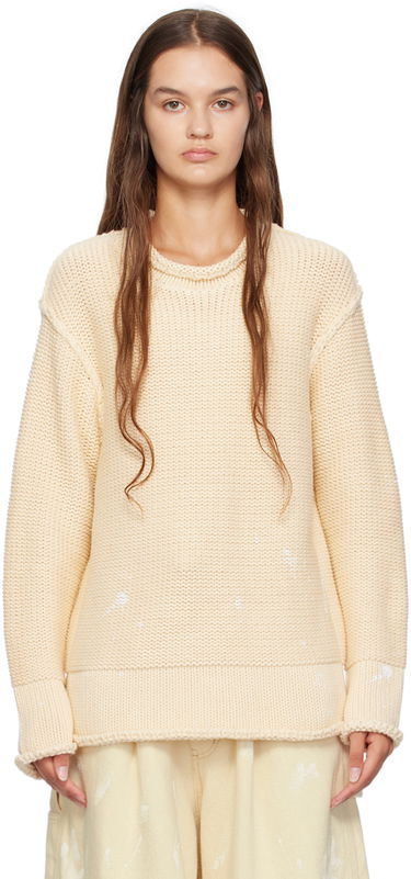 Sveter R13 R13 Rolled Edge Knit Sweater Béžová | R13WY152-Y055B, 0