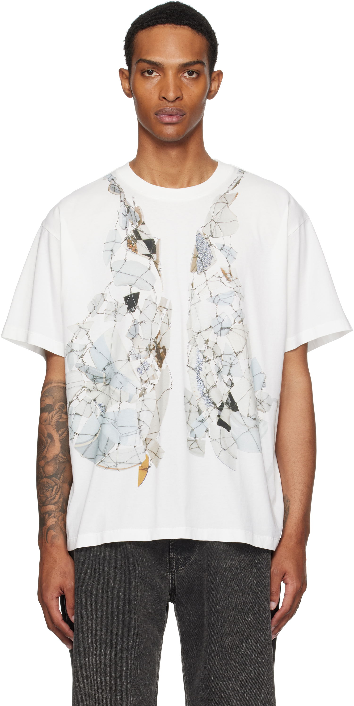 Tričko Maison Margiela MM6 Maison Margiela Printed T-Shirt Biela | SH0GC0056 S24312, 0