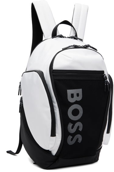 Batoh BOSS Mesh Front Pocket Logo Backpack Biela | 50548090, 1