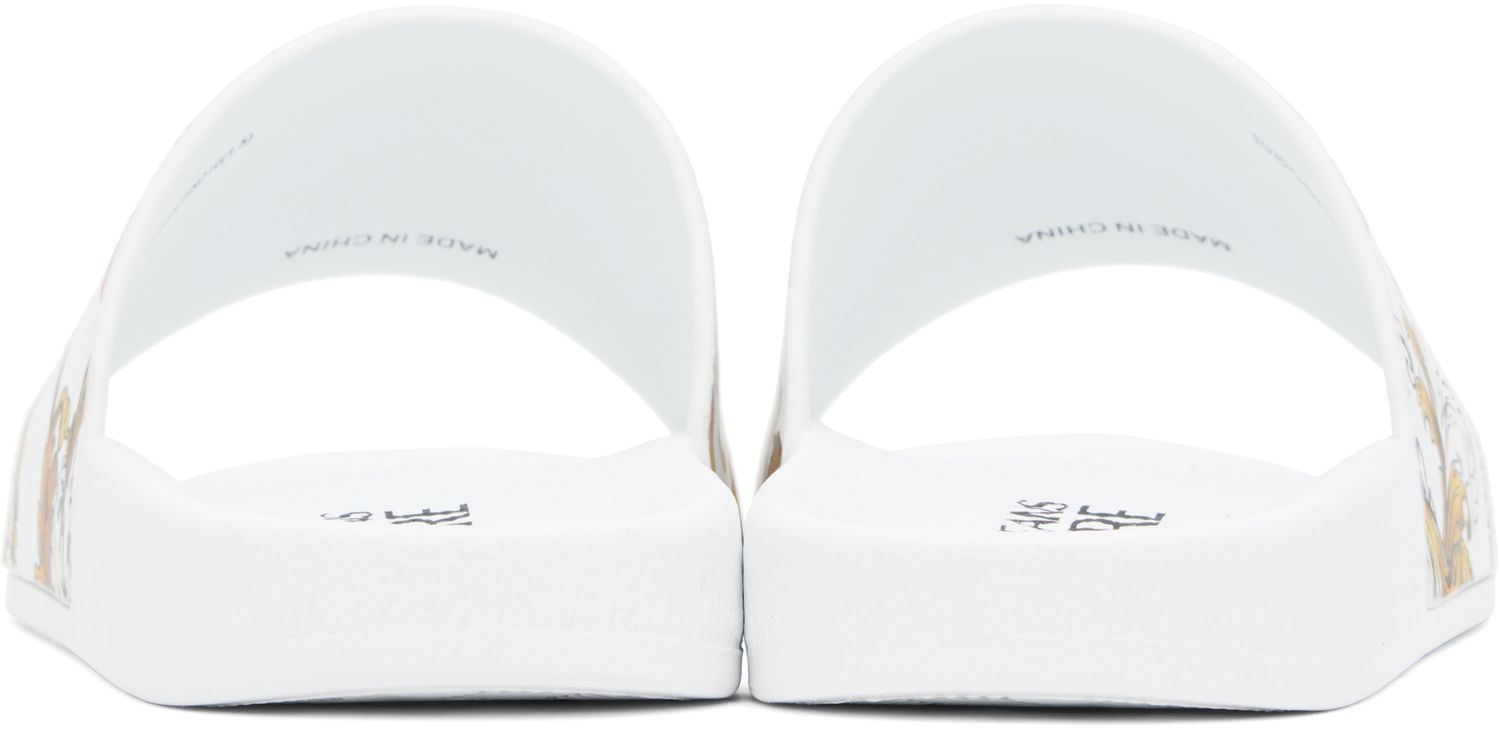 Doplnky Versace Versace Jeans Couture Outline Barocco Pool Slides Biela | E78VA3SQ3_EZS365, 1