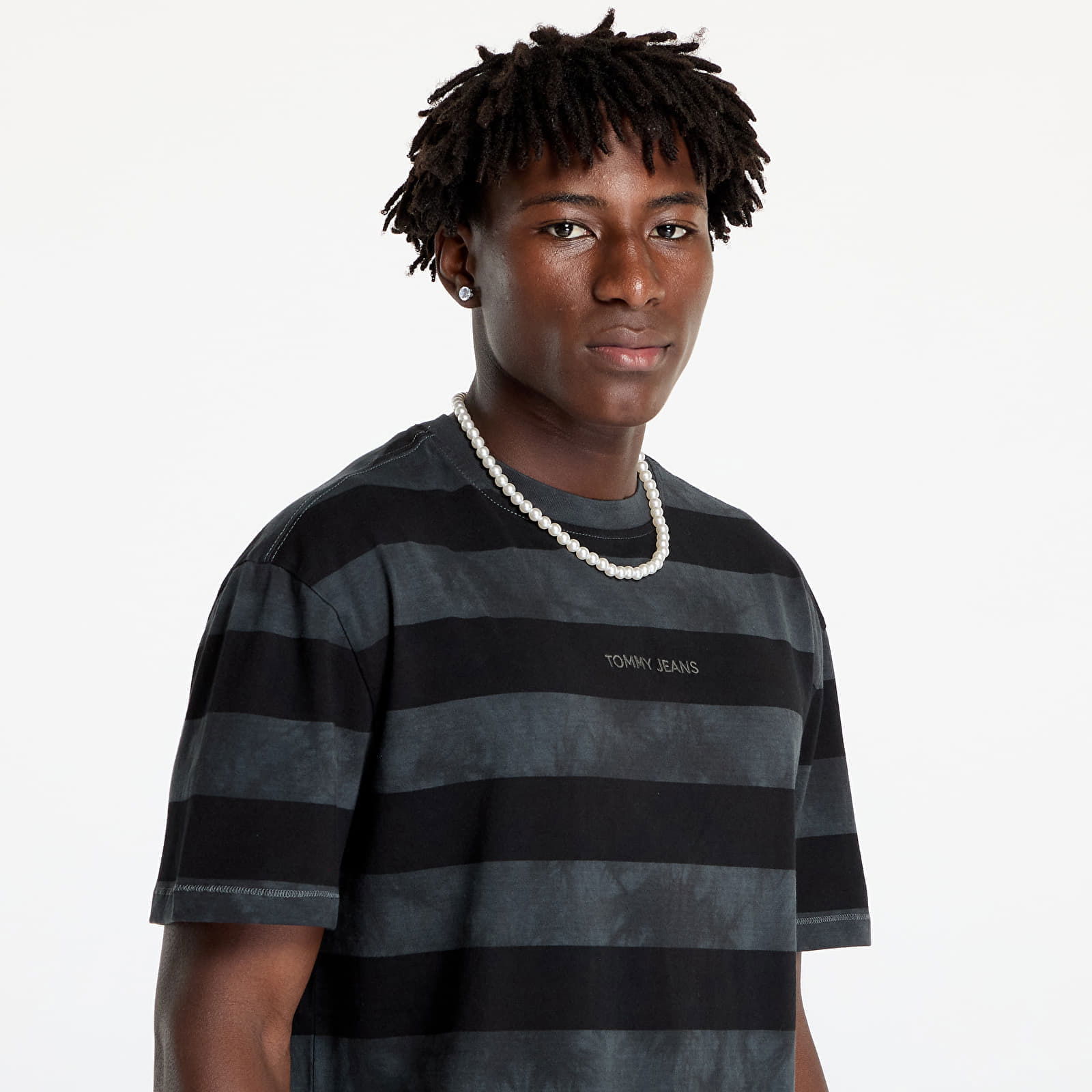 Regular Classic Short Sleeve Tee Black/ New Charcoal Stripe