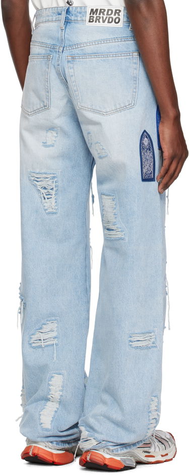 Džínsy Who Decides War Who Decides War Side Patch Relaxation Jeans Modrá | 1121040008SS25, 2