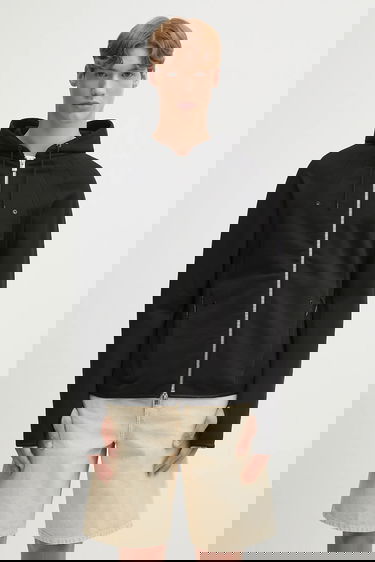 Mikina HELIOT EMIL Heliot Emil Hooded Zip-Up Jacket Čierna | PREAW25.M.08.079.BLK01, 0