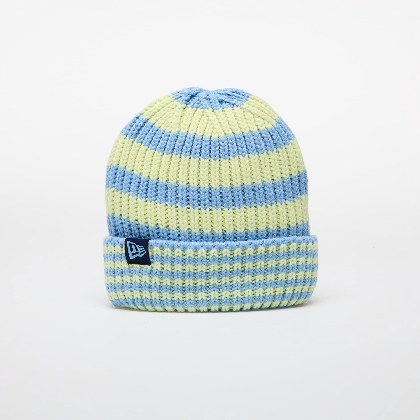 Knit Medium Stripe Beanie Pastel Blue Universal