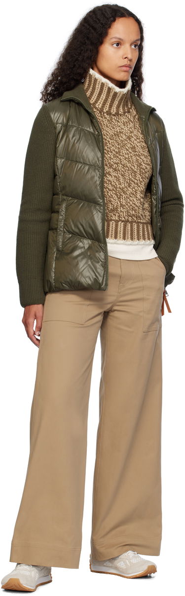 Prešívaná bunda Moncler Moncler Padded Wool Zip-Up Down Cardigan Zelené | J20939B00041M1241, 4