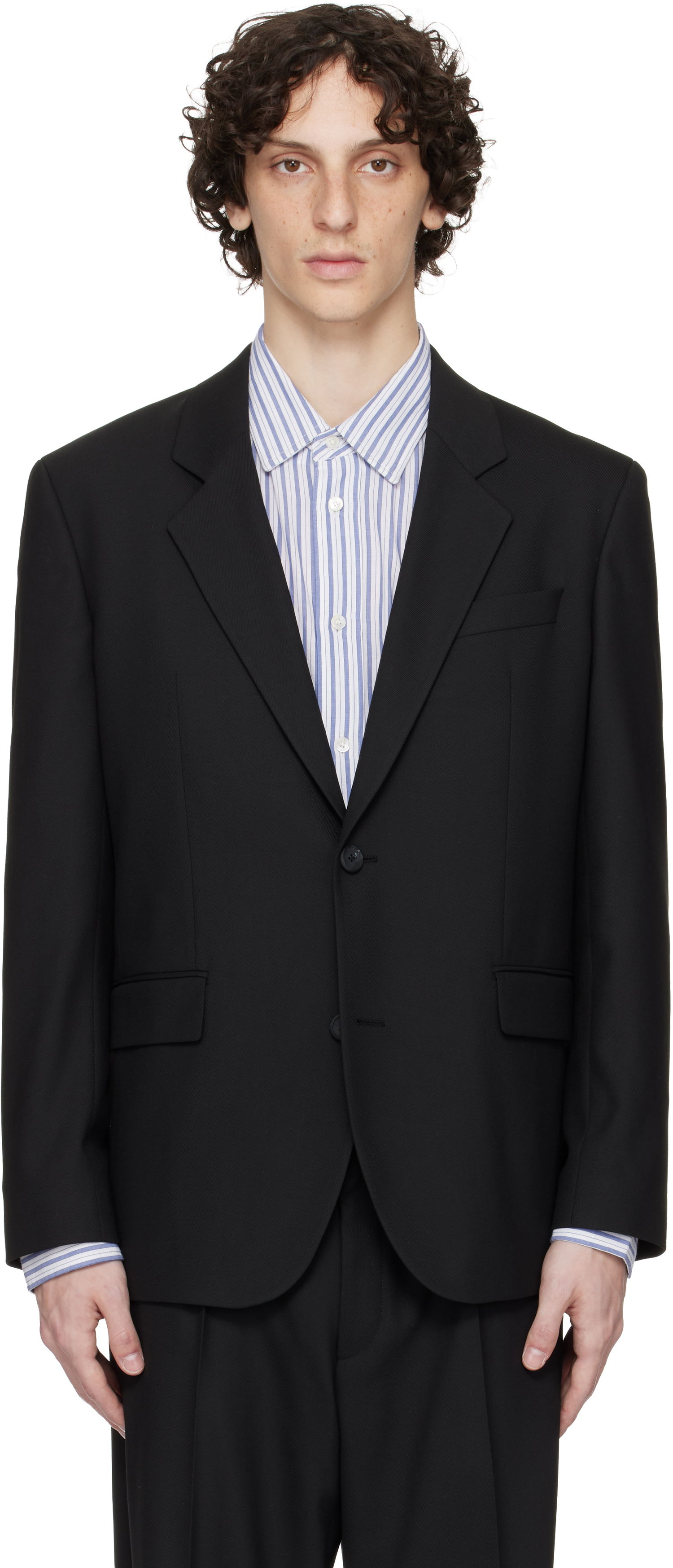 Bunda BOSS Hugo Cavalry Twill Blazer Čierna | 50544622, 0
