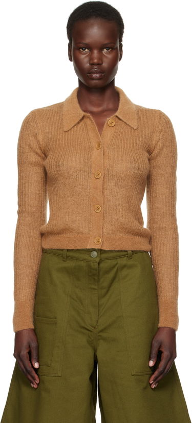Sveter Cecilie Bahnsen Cecilie Bahnsen Jaki Knitted Cardigan Hnedá | 4.24KNI52003 JAKI CARDIGAN, 0