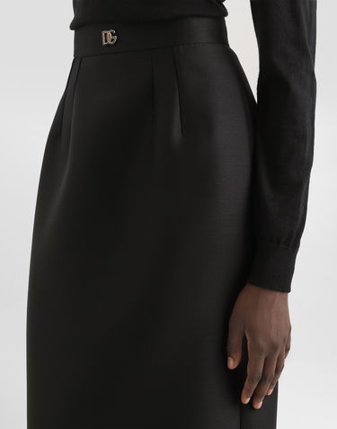 Sukňa Dolce & Gabbana Dolce & Gabbana Faille Sheath Skirt Čierna | F4CJGTFU3R1N0000, 3