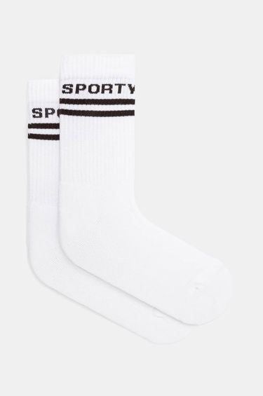 Ponožky Sporty & Rich Sporty & Rich Bold Logo Socks Biela | AC034512308WH01, 0