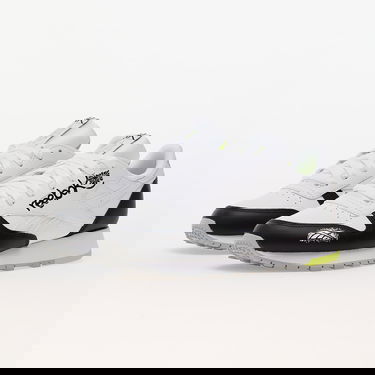 Tenisky a topánky Reebok Classic Leather Core Black/ Ftw White/ Acid Yellow Biela | 100075004, 4