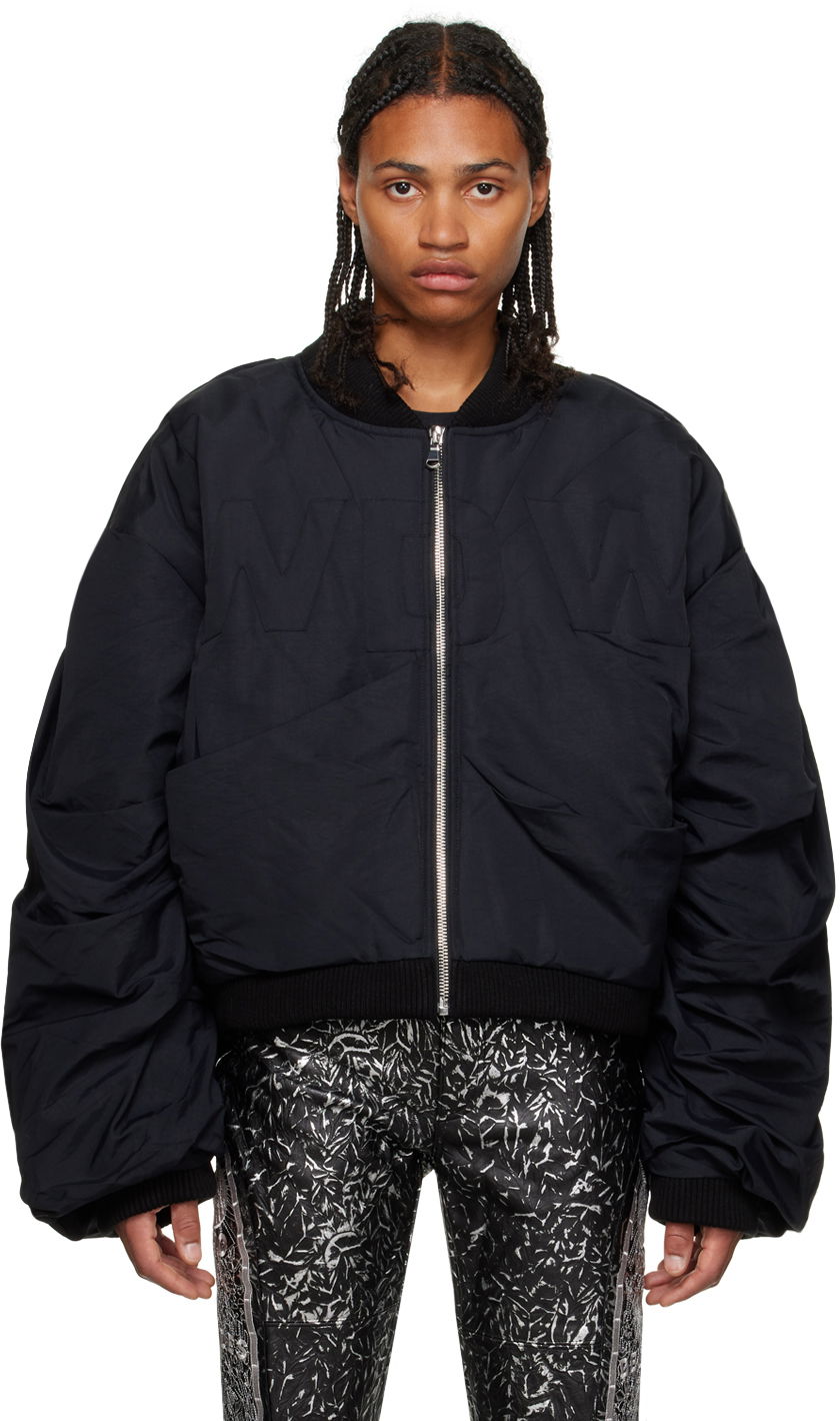 Bomber bunda Who Decides War Draped Bomber Jacket Čierna | AW23-JKT-001, 0