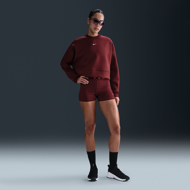 Sveter Nike Prima Dri-FIT Loose Cropped Crew Sweatshirt Vínová | HJ1186-619, 2