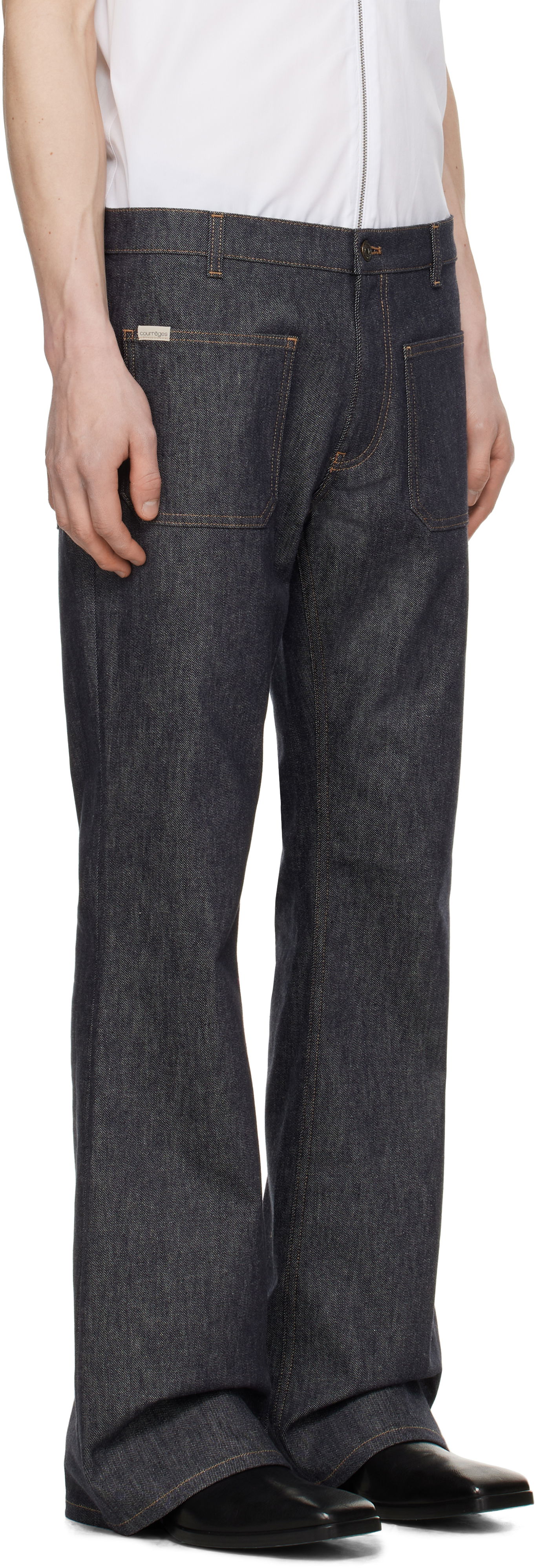 Džínsy Courrèges Courrèges Bootcut Jeans Modrá | 125DPA208DE0035, 1