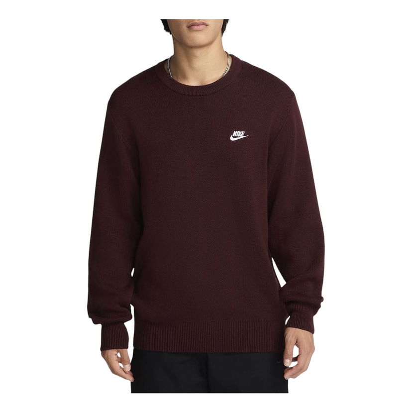 Sveter Nike Men's Club Sweatshirt Vínová | FQ2913-652