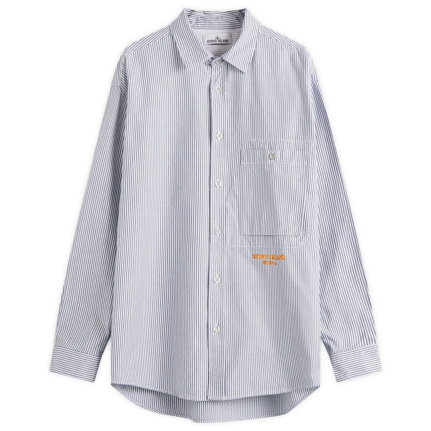 Košeľa Stone Island Striped Oxford Shirt, Size Large Modrá | K1S151100007-V0028, 1