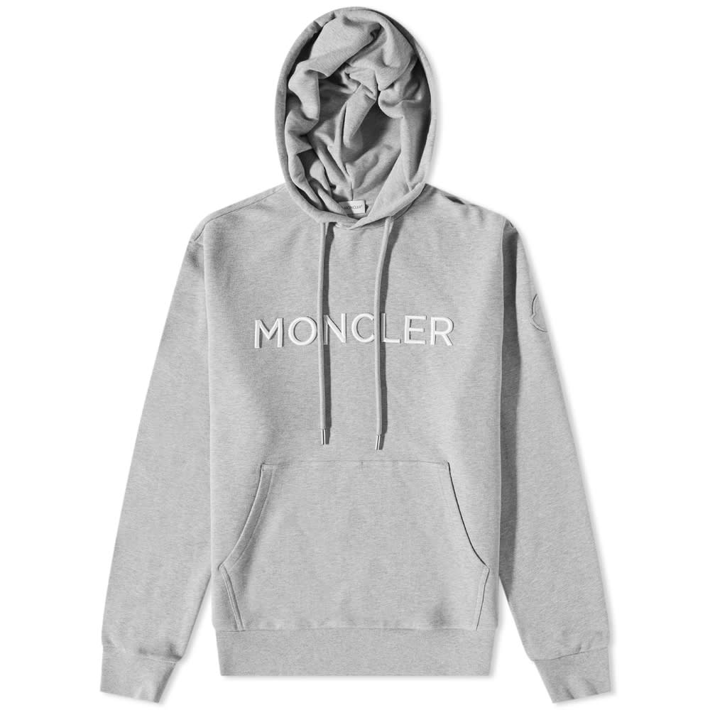 Mikina Moncler Logo Drawstring Popover Hoody Šedá | 8G000-24-899WI-984, 0