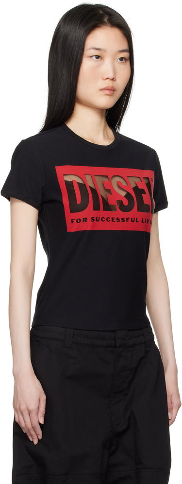 Tričko Diesel T-shirt Slim Fit Graphic Print Biela | A17082 0SHAY, 4