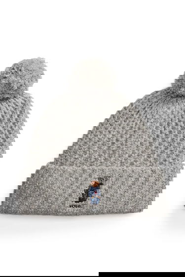 Kulicha Polo by Ralph Lauren Polo Ralph Lauren Wool Beanie with Pompom Šedá | 455936112, 0