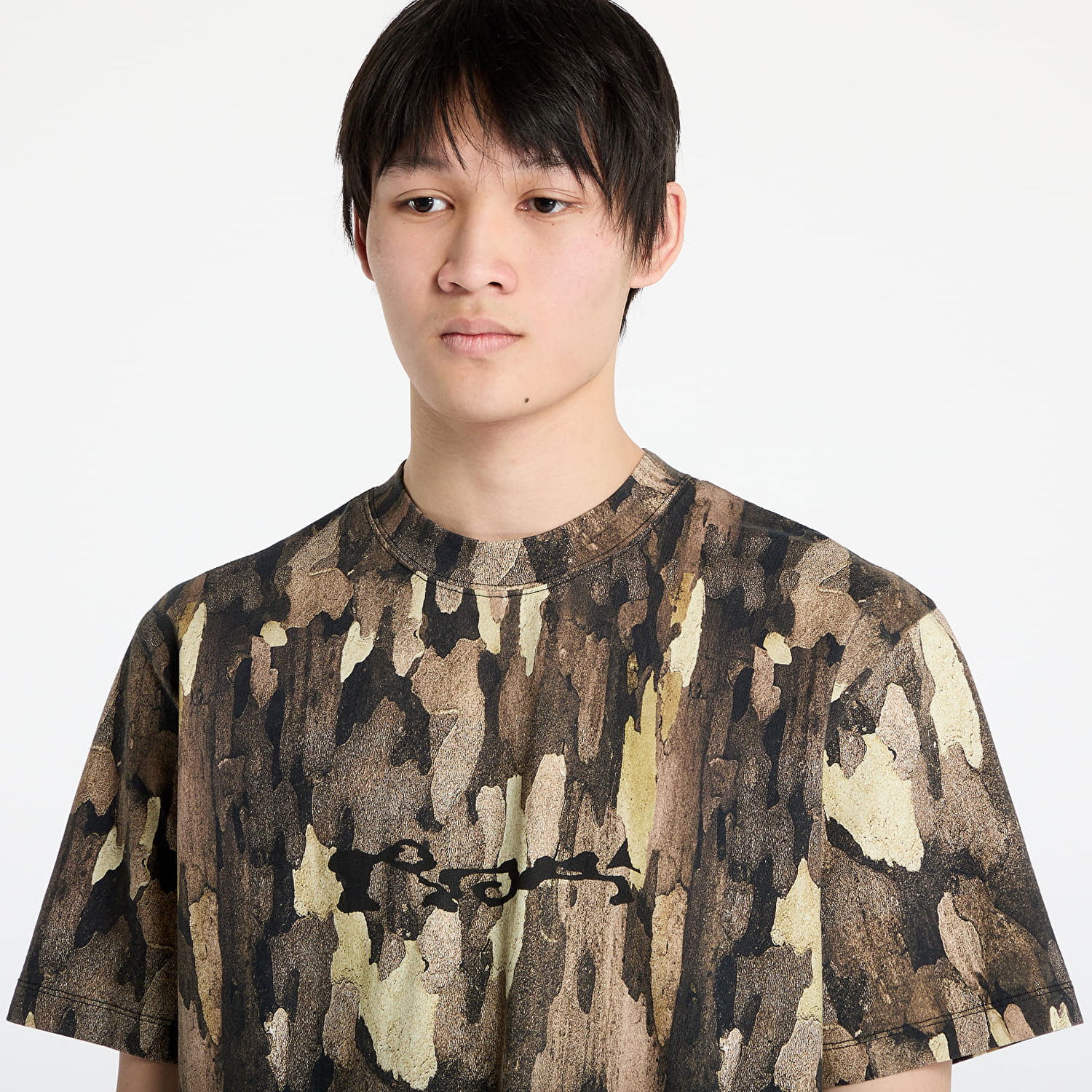 Tričko ROA ROA Bark Camouflage T-Shirt Hnedá | RBMW0440JY43 GRN0027, 1