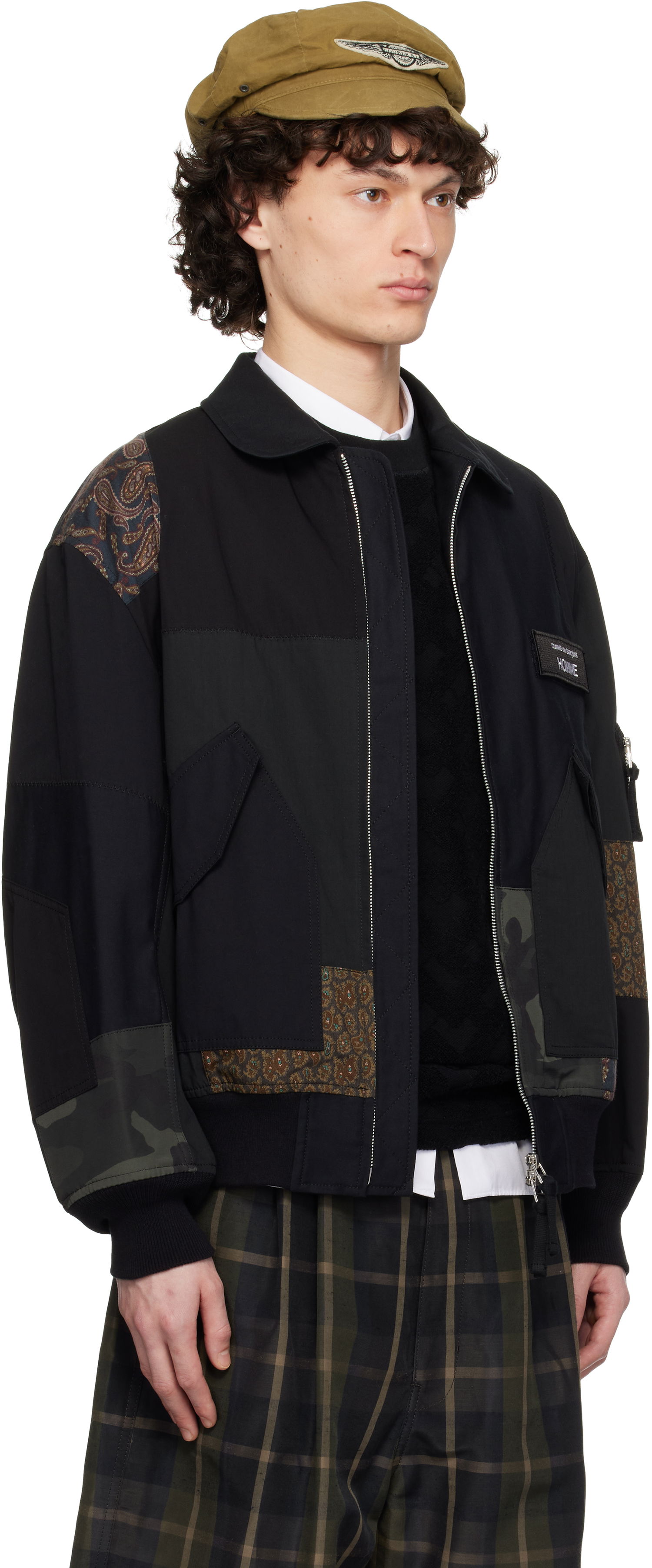 Bomber bunda Comme des Garçons CDG Homme Nylon Back Satin Mix Jacket Čierna | HO-J023-051, 1