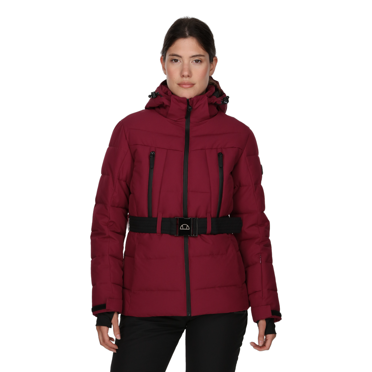 Prešívaná bunda Ellesse NORA Hooded Puffer Jacket with Belt Vínová | ELA233F506-52, 0