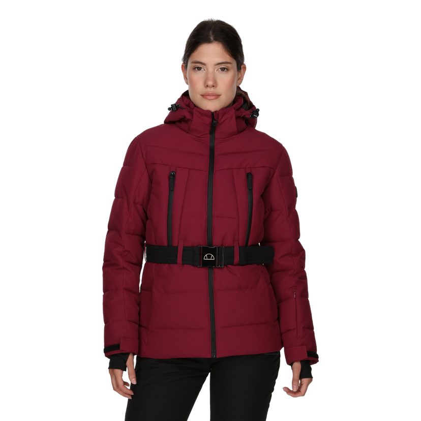 Prešívaná bunda Ellesse NORA Hooded Puffer Jacket with Belt Vínová | ELA233F506-52