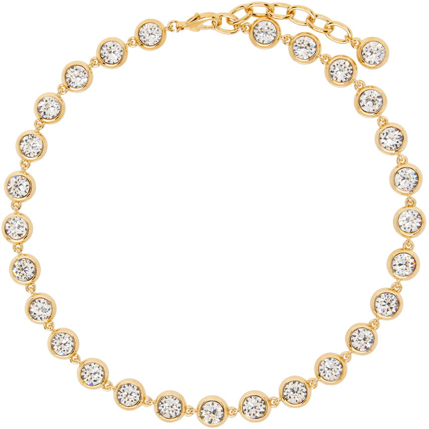 Náhrdelník Amina Muaddi Crystal Tennis Necklace Metalická | IRIS NECKLACE, 0