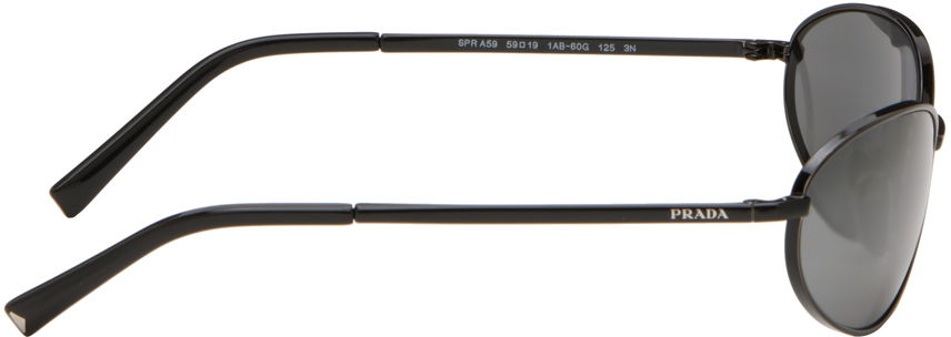 Slnečné okuliare Prada Logo Oval Sunglasses Čierna | 0PR A59S 1AB60G59 8056262147764, 1