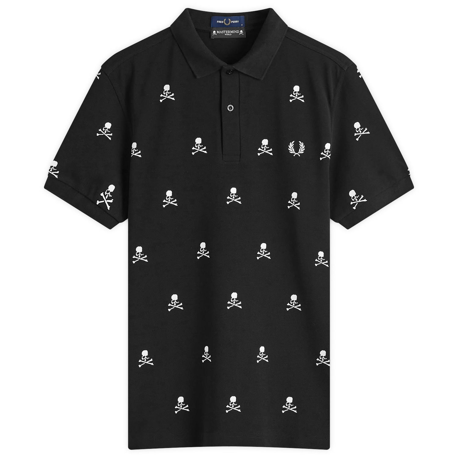 Polo tričko Fred Perry Skull Polo Shirt Black Čierna | SM8176-BLK, 0