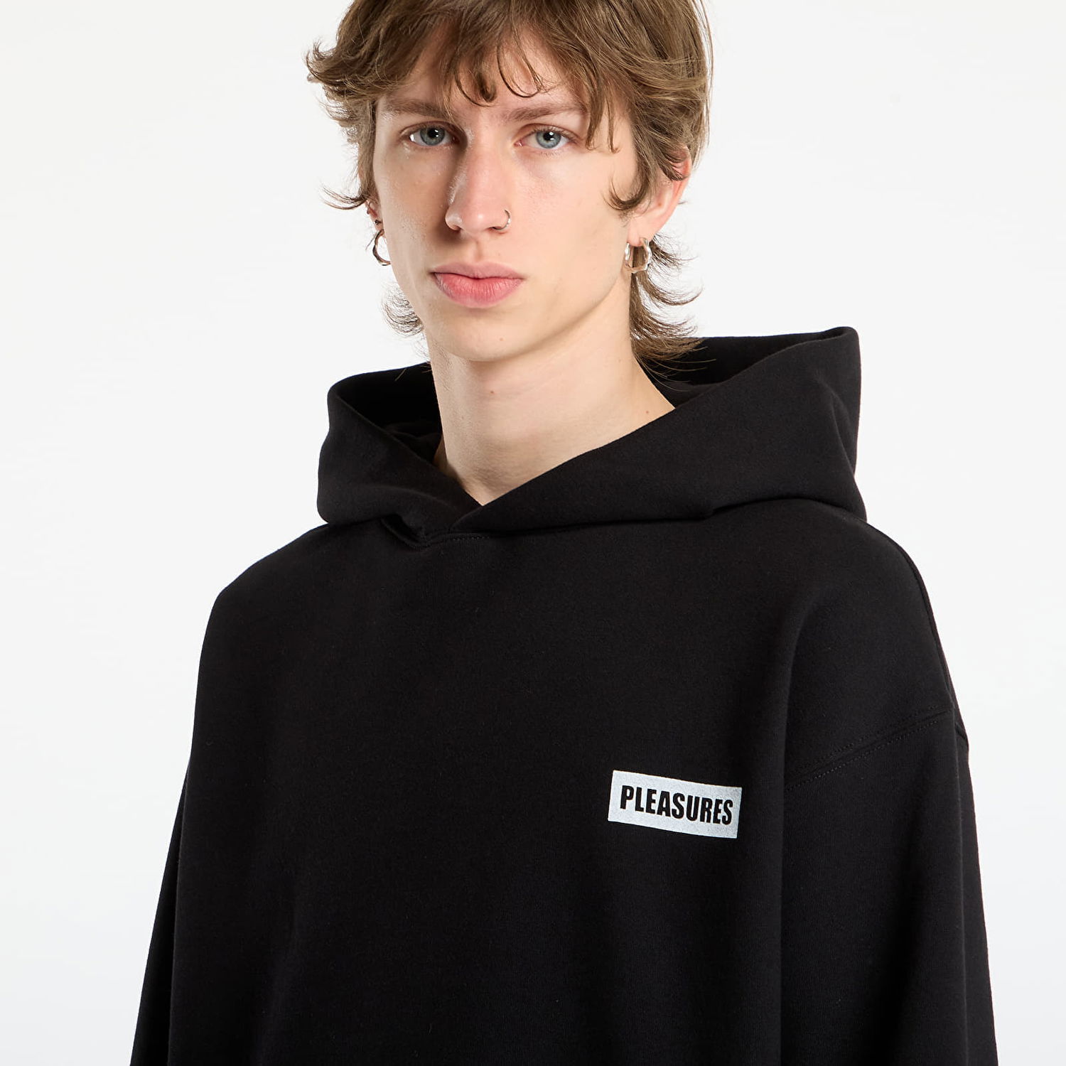 Mikina Pleasures Sweatshirt Workman Hoodie Čierna | P25F007-BLACK, 1