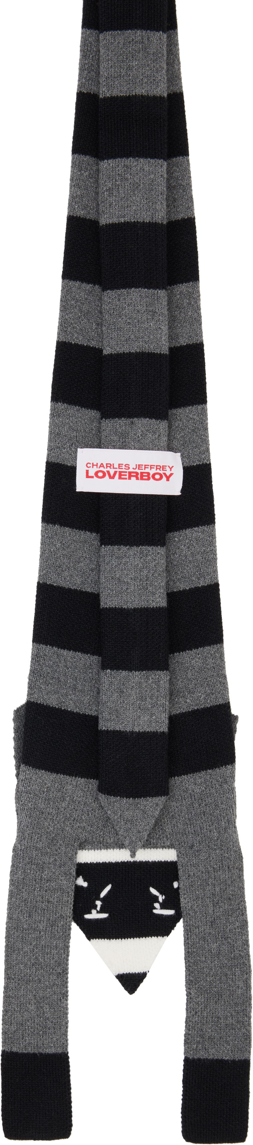 Šál Charles Jeffrey Loverboy Charles Jeffrey LOVERBOY Animal Knitted Scarf Šedá | 54140102, 1