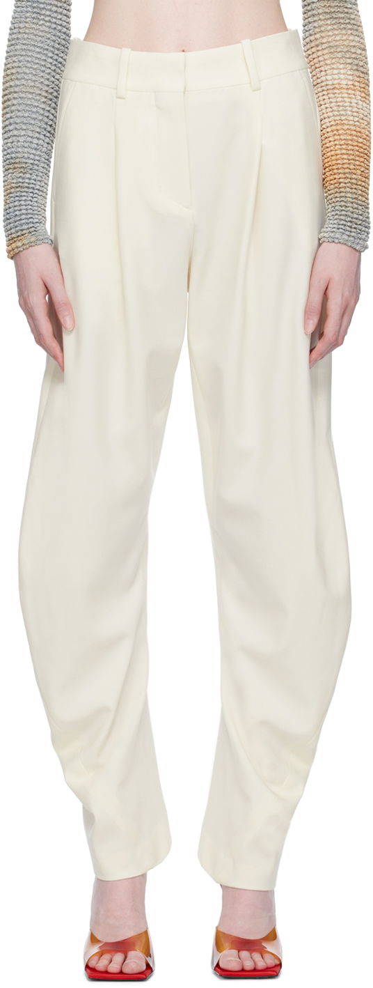 Nohavice Off-White Banana Trousers Biela | OWCO004S23FAB0020404, 0