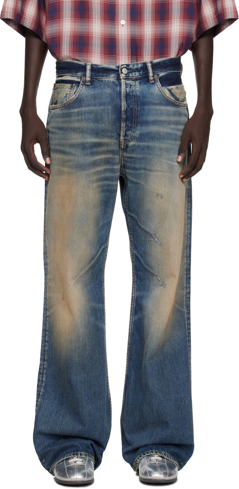 Džínsy Acne Studios Acne Studios Regular Fit 2021M Jeans Modrá | B00424-