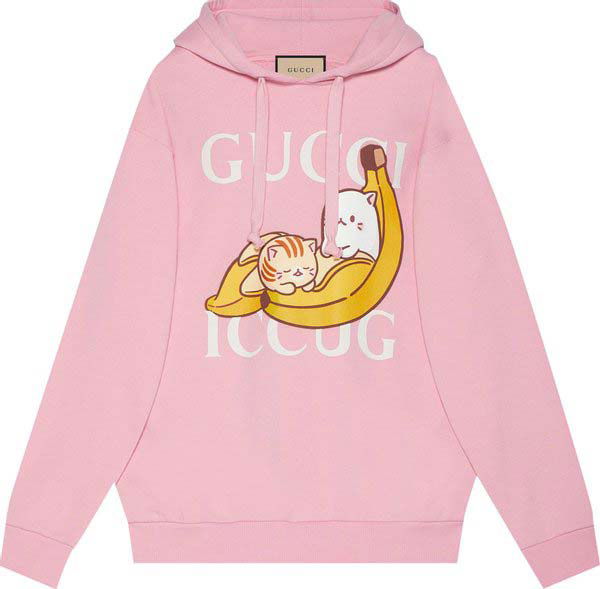 Mikina Gucci Bananya x Hoodie Pink Ružová | 615061 XJDL5 5904