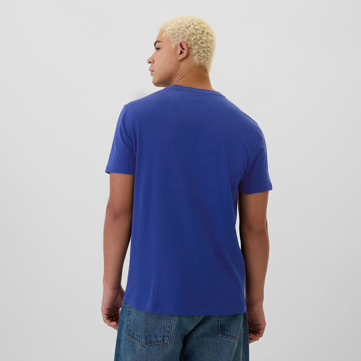 Tričko GAP T-shirt Logo Tee Bellwether Blue S Navy | 542172-01, 1