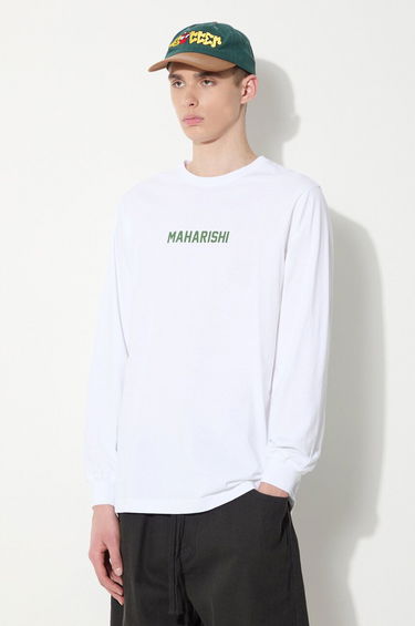 Tričko Maharishi Maharishi Woodblock Dragon Long Sleeve T-Shirt Biela | 1277.WHITE, 3