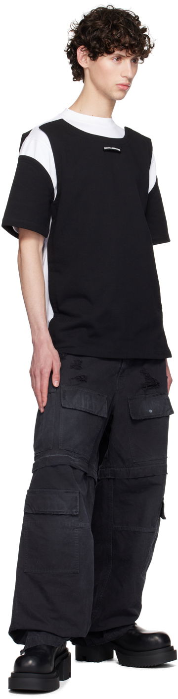 Tričko Jean Paul Gaultier Jean Paul Gaultier 'The Petit Grand' Layered T-Shirt Čierna | 24/30-F-TS086-J055-0100, 3