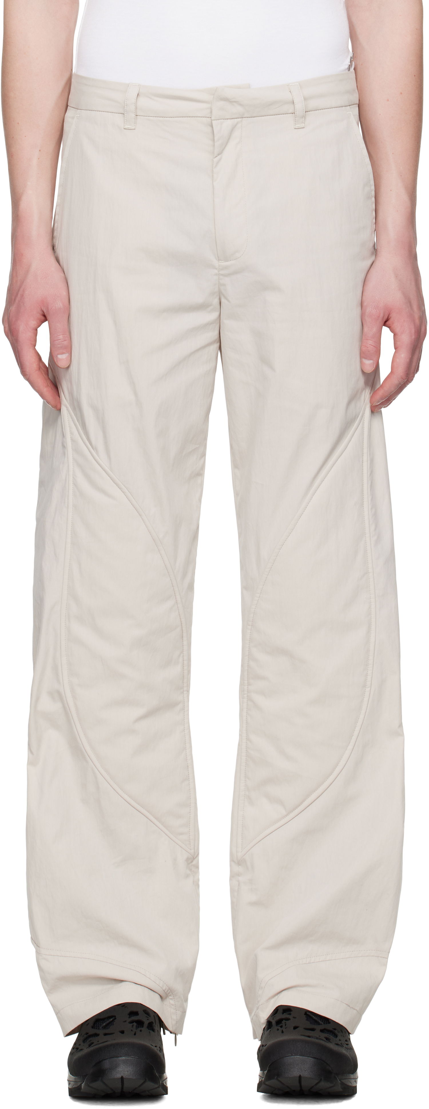 Nohavice HELIOT EMIL Heliot Emil Concordance Puffed Cargo Pants Béžová | SS25_M_10_108_ST18_CO, 0