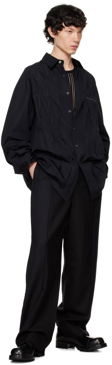 Košeľa Feng Chen Wang Feng Chen Wang Pleated Shirt Čierna | FUF18SR09, 3