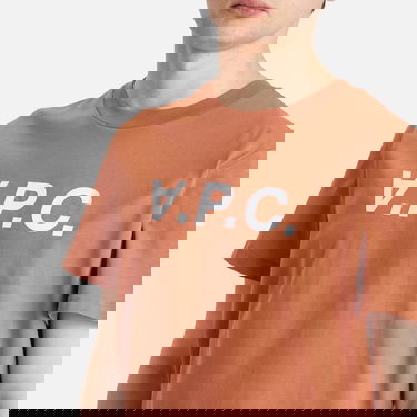 Tričko A.P.C. A.P.C. Men's VPC Logo T-Shirt, Size Small Oranžová | COHBM-M26384-GLA, 5