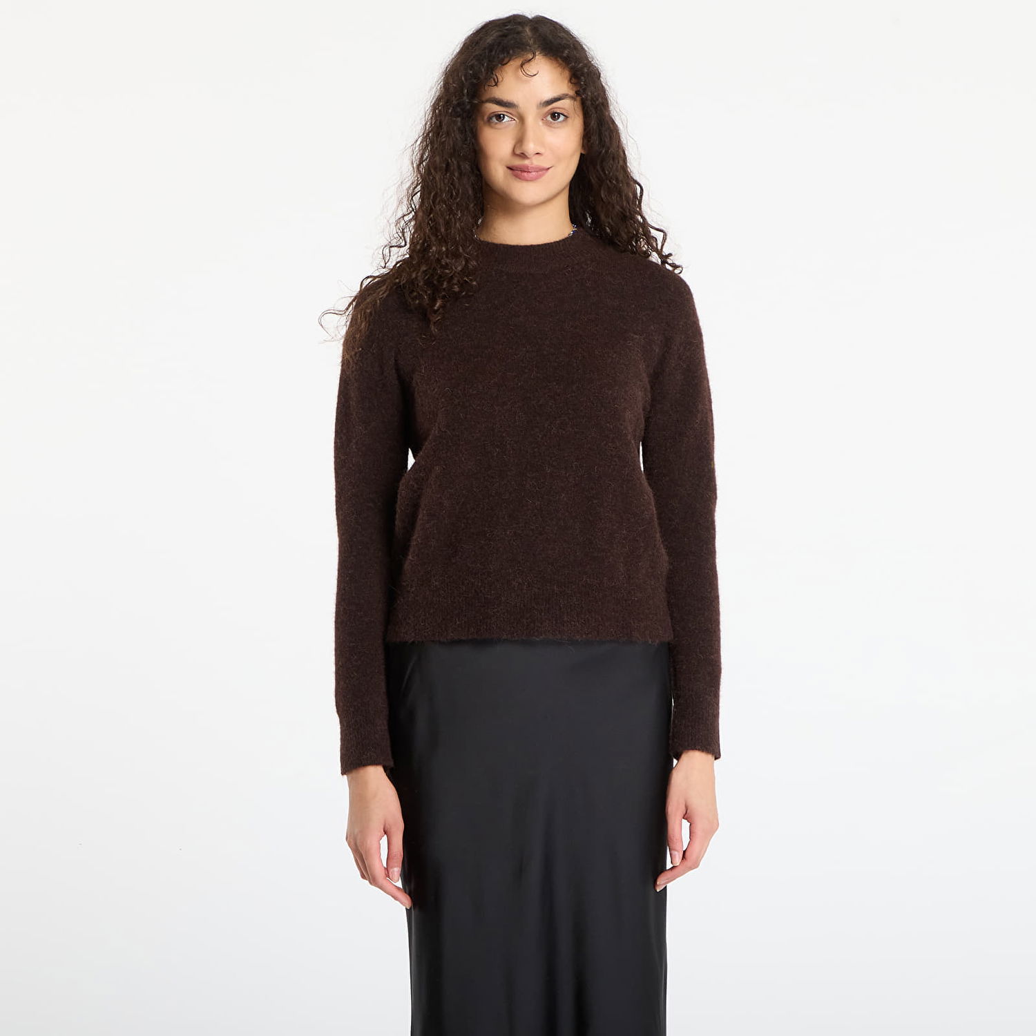 Sveter Samsoe Samsoe Sweater Anour O-N Hnedá | F18422025_191111TCX, 0