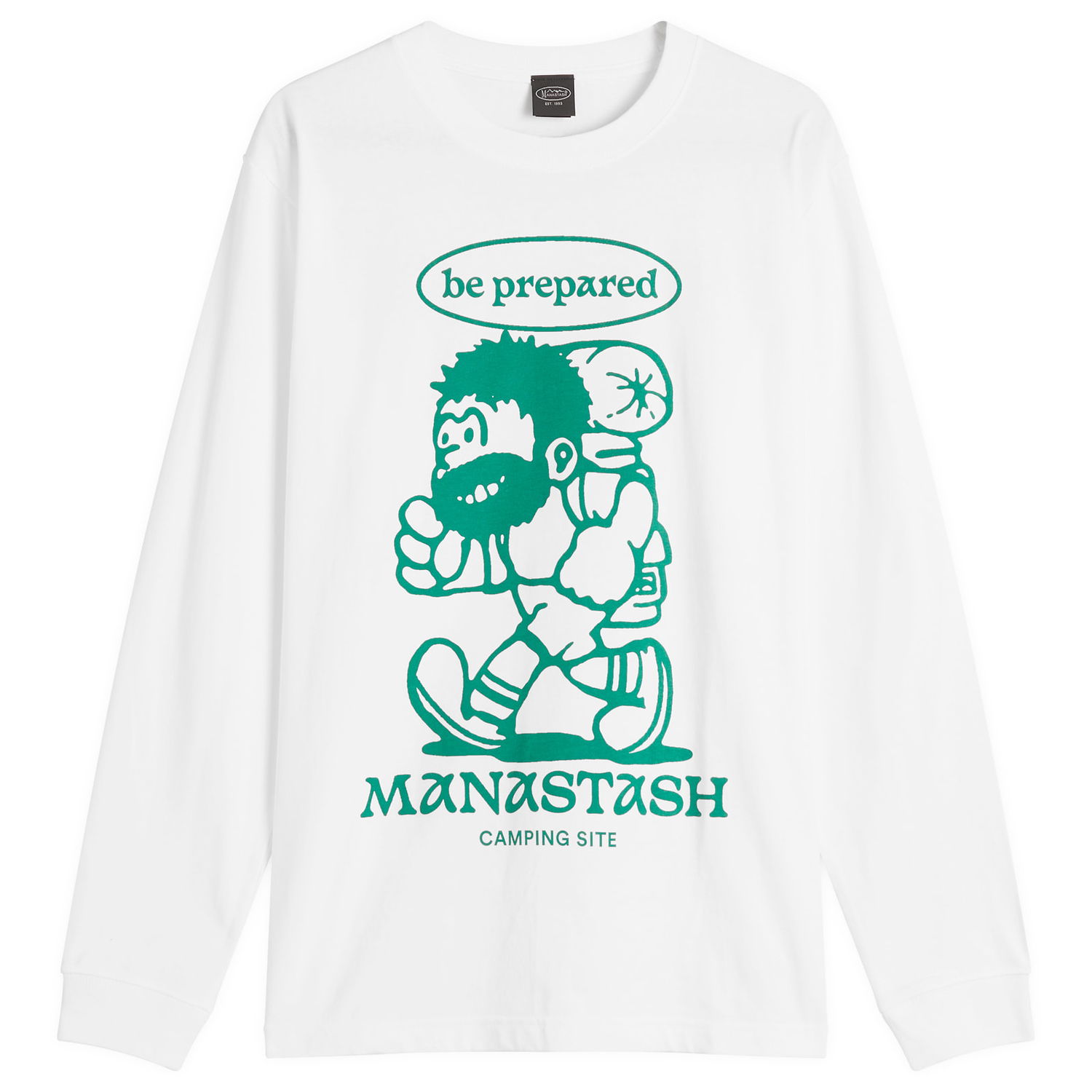 Tričko Manastash Long Sleeve Be Prepared T-Shirt, Size Large Biela | 7925130014-030, 1