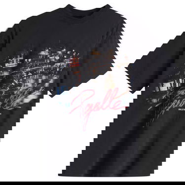 Tričko Balenciaga Men's Piagelle Faded Wash T-Shirt, Size Large Čierna | 809122-TRVO1-1041, 0