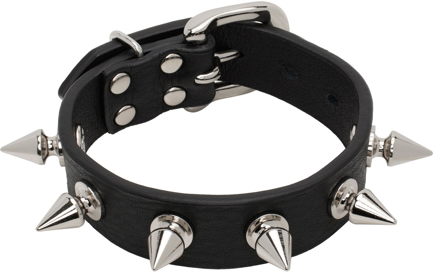 Náramok UNDERCOVER UNDERCOVER Spike Leather Bracelet Čierna | UP1E4A02, 0