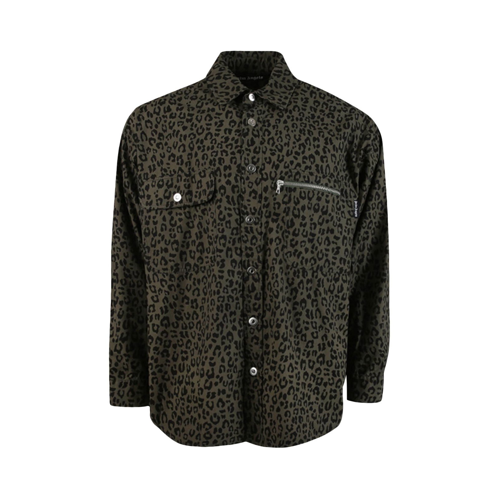 Leopard Camo Curved Logo Shirt