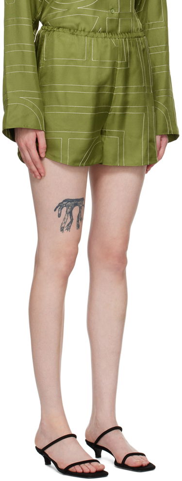 Šortky TOTEME TOTEME Monogram Shorts Zelené | 241-WRB1141-FB0089, 1
