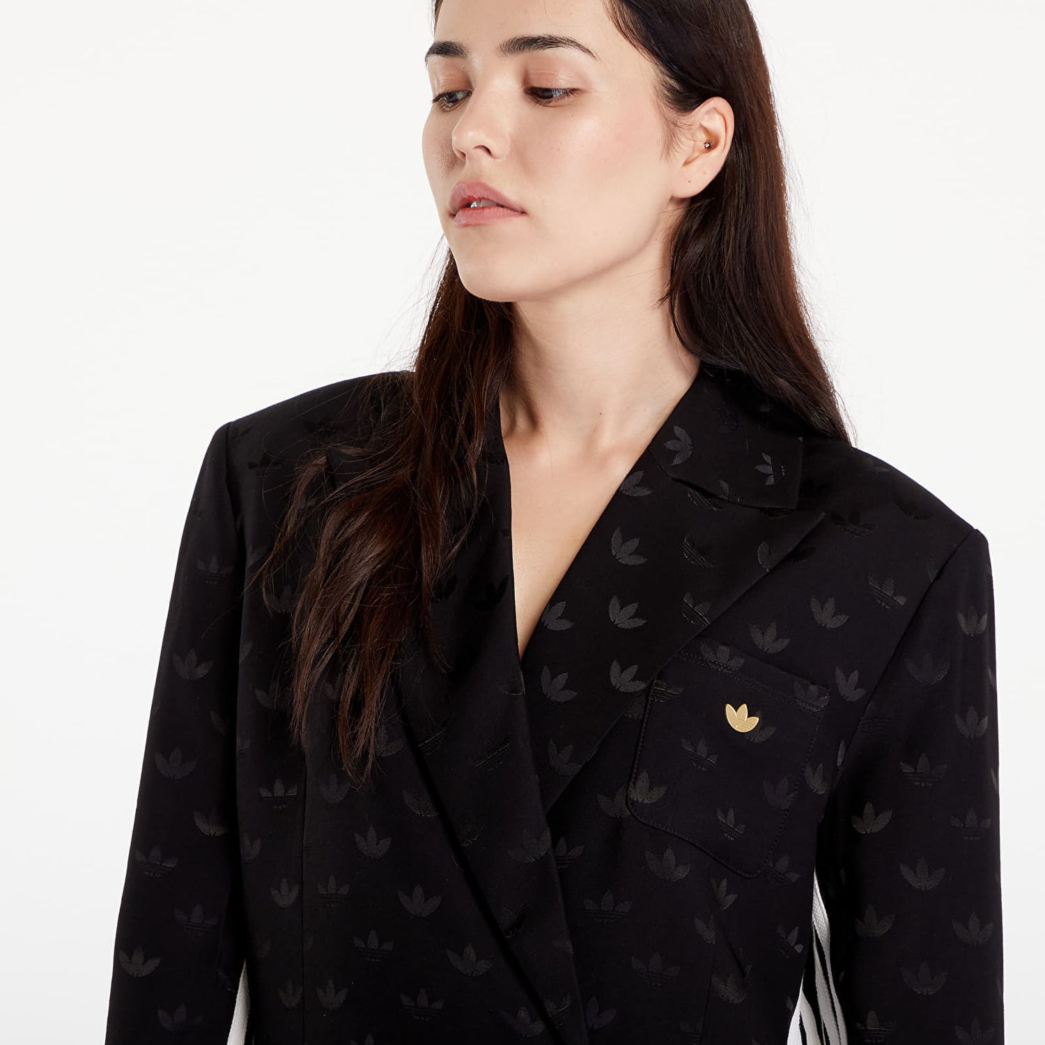 Bunda adidas Originals Premium Woven Jaquard Blazer Black Čierna | JI9658, 1