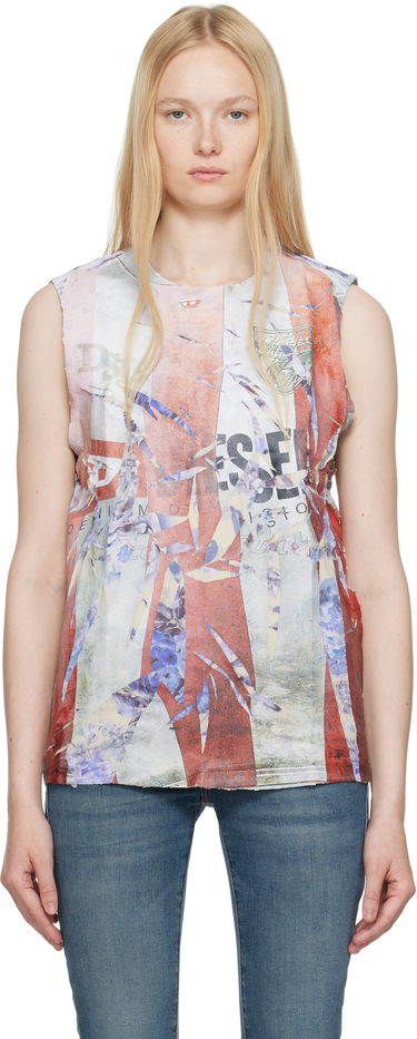 Tielko Diesel Diesel T-Per-Stripe Graphic Print Tank Top Rôznofarebný | A18700 0SKBT, 0