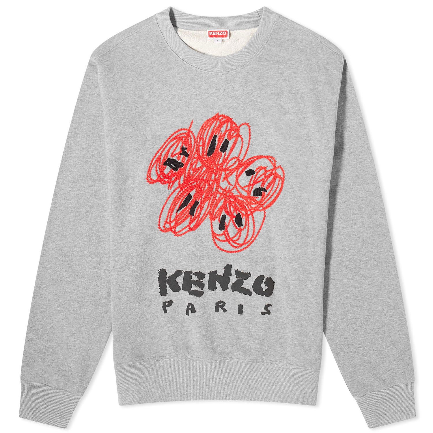 Sveter KENZO Drawn Varsity Crewneck Šedá | FE55SW1704MF-94C, 0